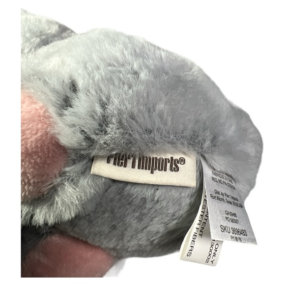 Pier 1 Imports Christmas Milo the Cat Plush Gray Kitty Toy w Santa Hat NWT - Picture 7 of 8